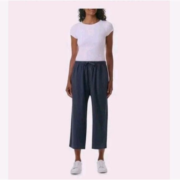Splendid Women's Cotton Gauze Drawstring Pants, Navy, Large - Picture 1 of 2